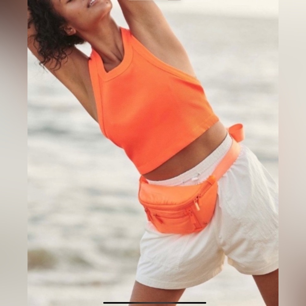 FP Movement by Free People -NWT- Game Time Cami Racerback Tank Top in Neon Coral - Picture 3 of 4